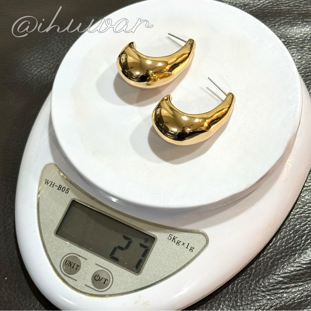 House Of Harlow 1960 Chunky Dome Tear Drop Earrings - Picture 9 of 11